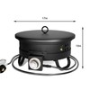 DOINUO Outdoor Portable Gas Fire Pit with Volcanic Stone, Valve