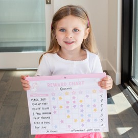 Fun Magnetic Reward Chart for Kids at Home – Motivational Easy to Use Chore Chart w Stickers Encourages Good Habits – Unicorn Behavior & Responsibility Chart for Girls Creates a Fun Daily Routine