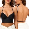 Low Back Bra for Women-Seamless Invisiable Backless Bras-Lightly Lined Open