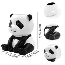Cute Resin Panda Pen Holder,Animal Panda Bear Pencil Cup Pencil Pot Organizer Cartoon Pen Container Pencil Holder Storage Box Home Ornament for Kid Student School Office Desktop Stationery Gift