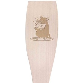 Large 'Rat Got The Cheese' Wooden Cooking Spatula (SA00020739)