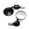 KEEPDSGN Black 7/8” Motorcycle Handle Bar End Side Mirrors For