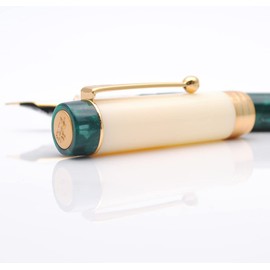 JINHAO 100 Fountain Pen with Ink Converter (Deep Sea Green-A, Medium Nib 0.7mm)