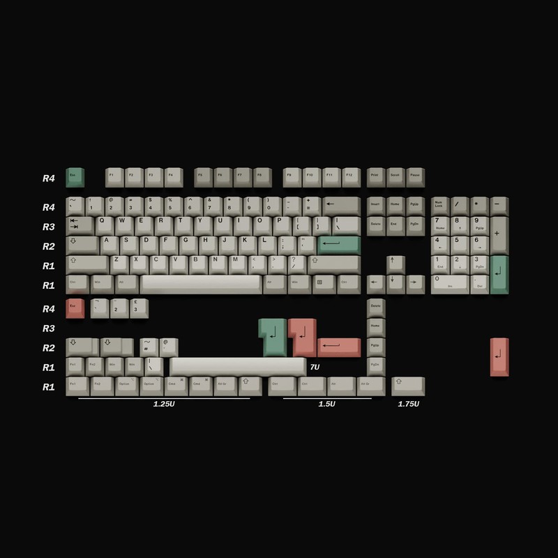 HK Gaming Keycap Set para teclado mecánico