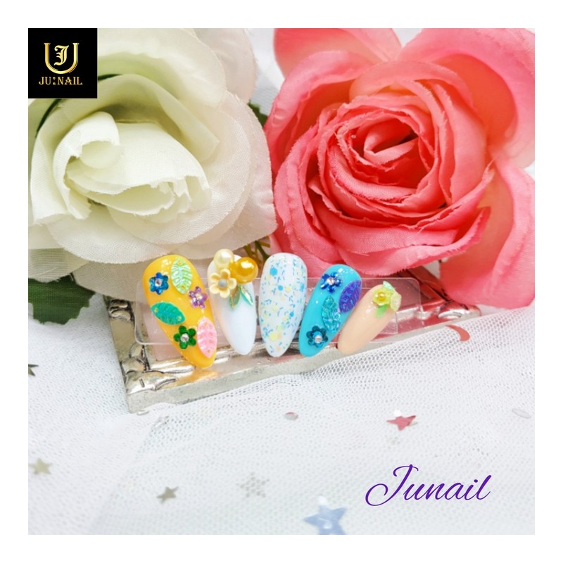 Early summer handmade nail tips - Short Oval / 초여름