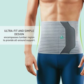 OPPO 2360 Abdominal Binder - Breathable Postpartum Postoperative Wrap - Compression Wrap for Men and Women (Gray, Medium)