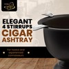 Stinky Cigar Tall Cigar Ashtray with 4 Stirrups for Indoor