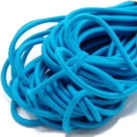 [Machida Siten] Wooly Color Rubber (Thickness Approx. 0.1 inch (3 mm), 11.8 ft (30 m), Round Rubber/Handicraft/Hair Accessories/Handmade (11 Light Blue)