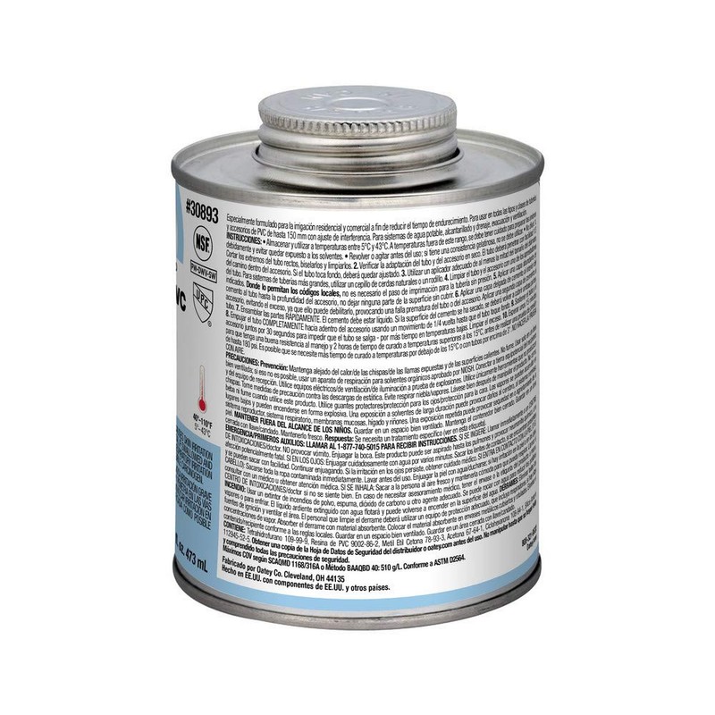 Oatey 30893 16 oz. PVC Rain-R-Shine Medium Body Blue Cement
