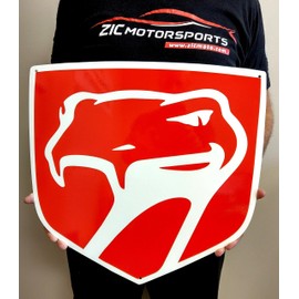 Dodge Viper Sneaky Pete Logo Steel Sign (Large - 19" X 18.2")