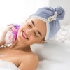 iplusmile Toalla Cabello de Microfibra Coral, Absorbente Secado Rápido, Diseño