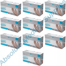 AMMEX *1,000-Piece* Ammex Professional Vinyl Exam Medical Gloves Clear Large VPF66100