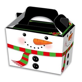 Diamante Crafts 10 Party Boxes - Christmas Themed - Snowman