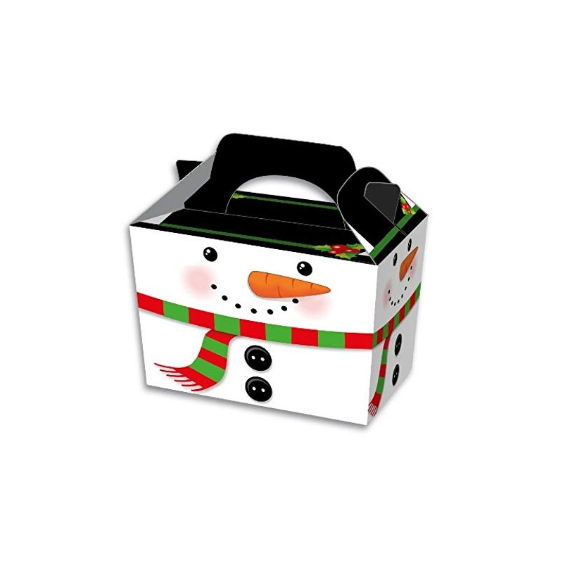Diamante Crafts 10 Party Boxes - Christmas Themed - Snowman
