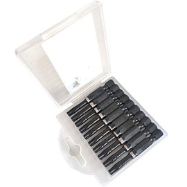 Bits Type PH PZ T10 - T40 L 25 50 100 mm Pack of 10 or 25 Assorted S2 Quality Magnetic Matt Black (TORX 15, L = 50 mm Pack of 10)