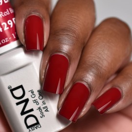 DND Gel Polish Set - 1 each of Red Gel Polish and Red Nail Polish, 431 Raspberry, 0.5 Fl Oz