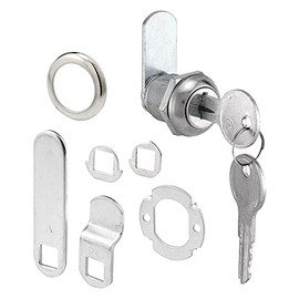 Prime-Line MP4454 Cabinet Lock, 5/8 In., Diecast with Steel Cams, Chrome, Keyed Different (Single Pack)
