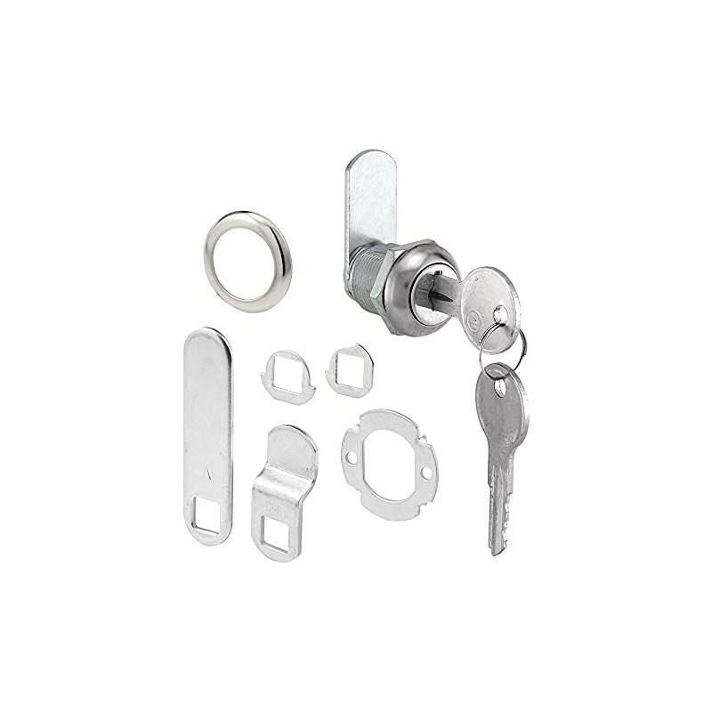 Prime-Line MP4454 Cabinet Lock, 5/8 In., Diecast with Steel Cams,