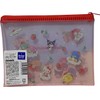 サンリオ キャラクターズ アクセサリー コスメ フラット ビニールポーチ ファスナーケース バッグ 18×13.5cm (ストロベリー)