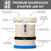 Premium Sourdough Starter Jar - 40oz Large Sourdough Jar with