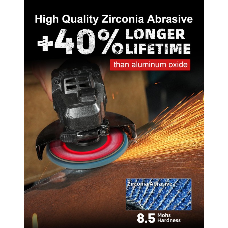 EZARC 10 Pack Flap Discs 40 Grit, 4 1/2" x