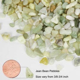 GASPRO 2.5 Pound Pebbles for Indoor Plants, 3/8 Inch Decorative Pebbles for Bamboo, Vase, Succulents, Highly Polished and Smooth Surface, Jade