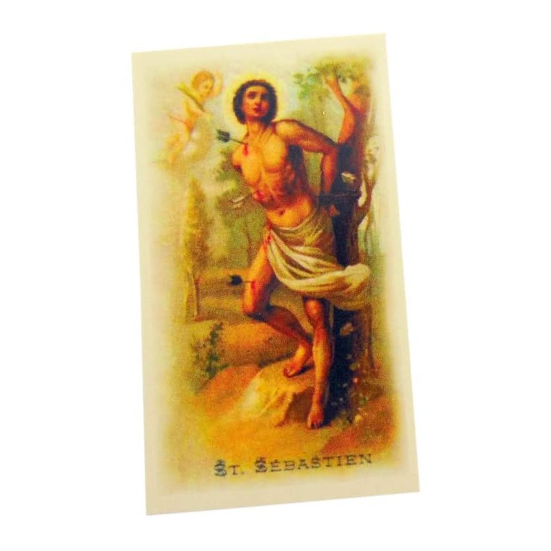 St Sebastian Holy Cards Set Prayer for Athletes Women or
