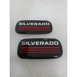 Aftermarket Products 99-07 Silverado Side Roof Pillar Cab Emblem Badge Nameplate Red