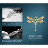 KristLand Broches de cristal austriaco con diseño de mariposa, libélula,