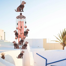 Outdoor Dog Wind Chimes, Gifts for Mom & Grandma & Family, Music Wind Catcher, Mobile Wind Bells, Memorial WindChimes, Blessing Windchime for Garden/Home/Balcony/Lawn/Yard/Indoor/Outside Decoration
