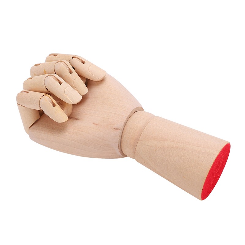 Wood Mannequin Hand Flexible Joints Fingers Drawing Mannequin Hand for