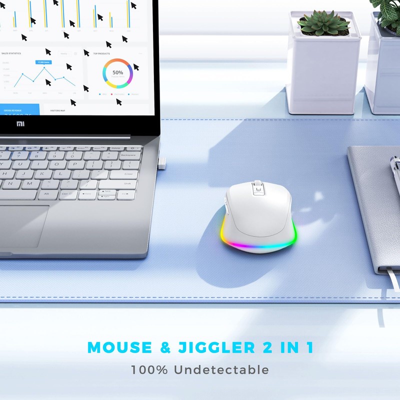 PEIOUS Mouse for Laptop Wireless - LED Wireless Mice with