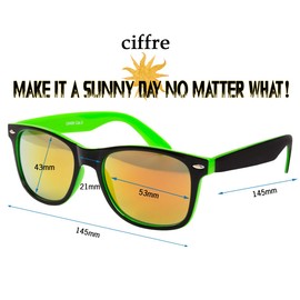Ciffre Nerd Retro Look Sunglasses, Pilot’s Glasses, Vintage Look - Approx. 80 Different Models Many Colours -
