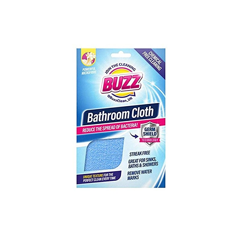 Buzz Microfibre Bathroom Cloth with Germ Shiel
