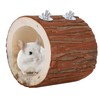 Bird Tree Hole Nest Small Pet Natural Wooden Toy Hideaway