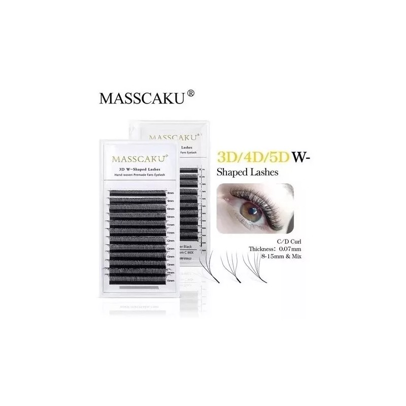 Masscaku Paquete De Extensiones De Pestañas Masscaku 3d Clover Fan