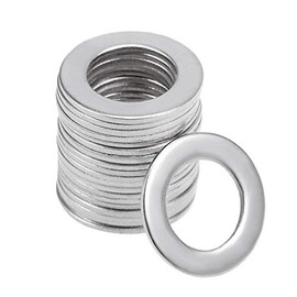 sourcing map Flat Washers for Screw Bolts 8.5 mm x 14 mm x 0.8 mm 304 Stainless Steel Pack of 20