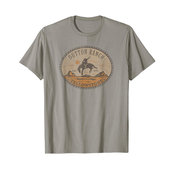 Yellowstone Centered Design Dutton Ranch T-Shirt, gray