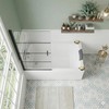 Bathtub Glass Shower Door 30" x 55", Pivot Swing Hinged