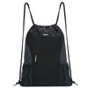 WANDF Drawstring Backpack Sports Gym Sackpack with Mesh Pockets Water