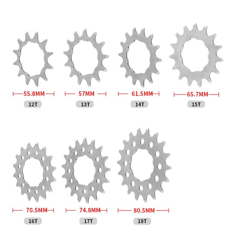 HOUSON Single Speed ​​Freewheel, Bicycle Cassette Gear Sprockets Freewheel Parts