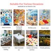 Eastrise Plastic Tablecloths 137x274cm,Disposable Checkered Rectangle Tablecloth,Waterproof and Spillproof Table