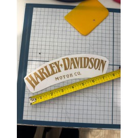 Simonkustom Motorcycle hd classic Design #1 Vinyl Decal Sticker Car Harley Moto Club Biker 8"x2.5" (Gold)