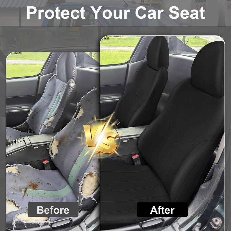 SAPUBK Custom-Fit Front Seat Covers Replacement for 1993-1997 Honda Del