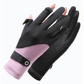 Driving Gloves Women UV Protection Summer UPF50+ Ice Silk Running Gloves Non-Slip Full Finger Touchscreen Outdoor Cyling