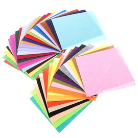 TEHAUX 40sheets Colorful Felt Fabric Sheets for DIY Crafts Non-Woven Patchwork Material and Easy to Cut for Sewing Projects and Creative Art