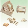 Poplar Wood Hamster Toys Set: Triangle Swing, Frog Seesaw &