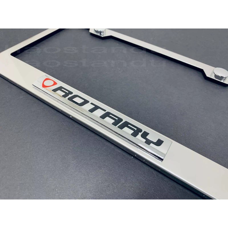 License Plate Frame Shop 1x ROTARY 3D Emblem STAINLESS STEEL