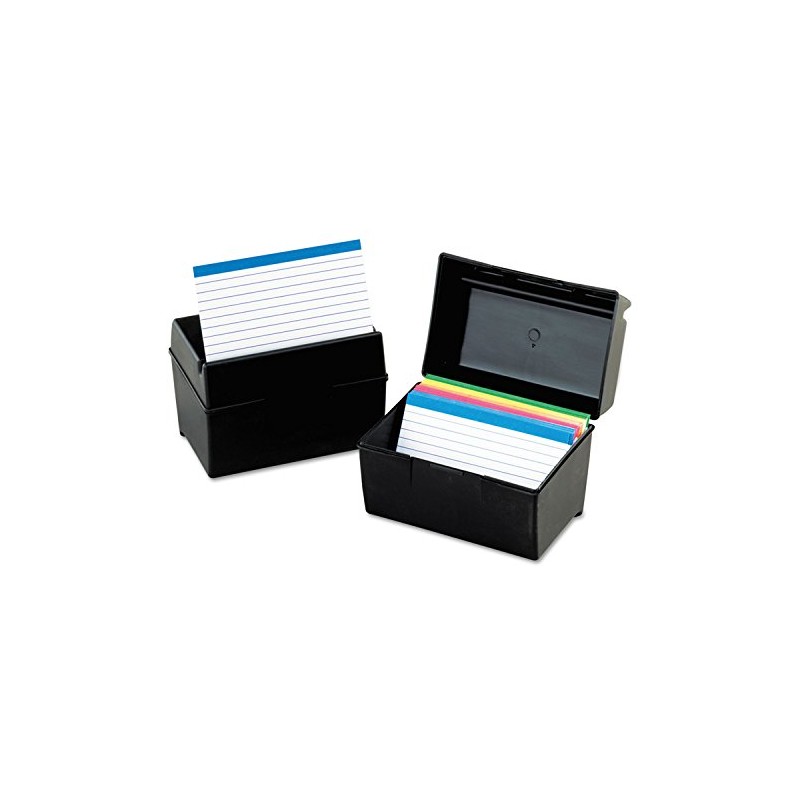 Oxford Plastic Index Card Box, 4 x 6 Inches, 400