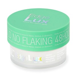 Lux Collection Edge Control Gel for 4C Hair – 48 Hour Maximum Hold Edge Control, Edge Lux with Castor Oil, Keratin & Biotin, Non-Flaking Styling Gel (1 Ounce, Peppermint)